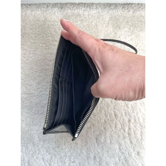 Coach JULIA OP Patent Leather Zippy Monogram Convertible Clutch Wallet Wristlet - Picture 10 of 10